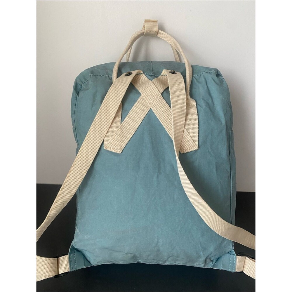 Rare Fjallraven Classic Kånken Sky Blue Backpack Laptop Pocket Everyday School - Picture 9 of 16